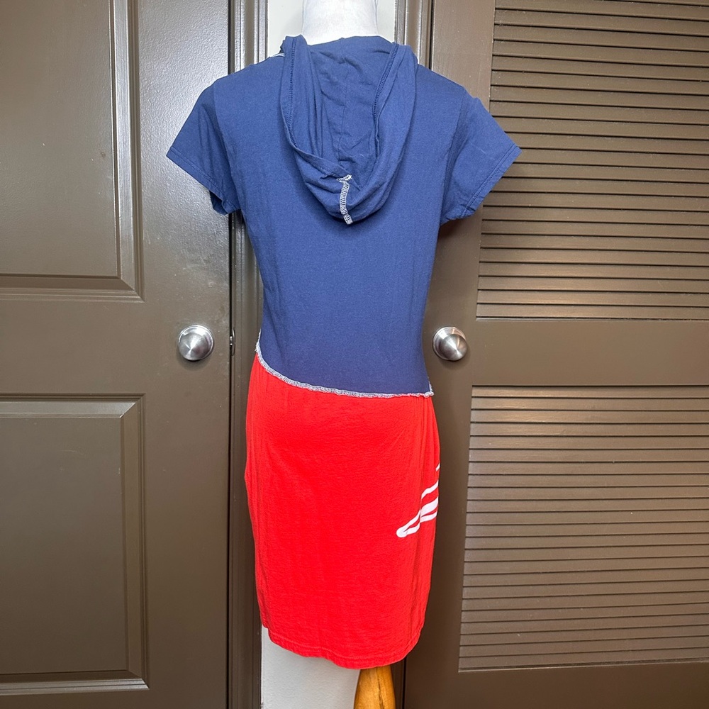 NE Patriots | Short Sleeve Hoodie Dress - Picture 3 of 4